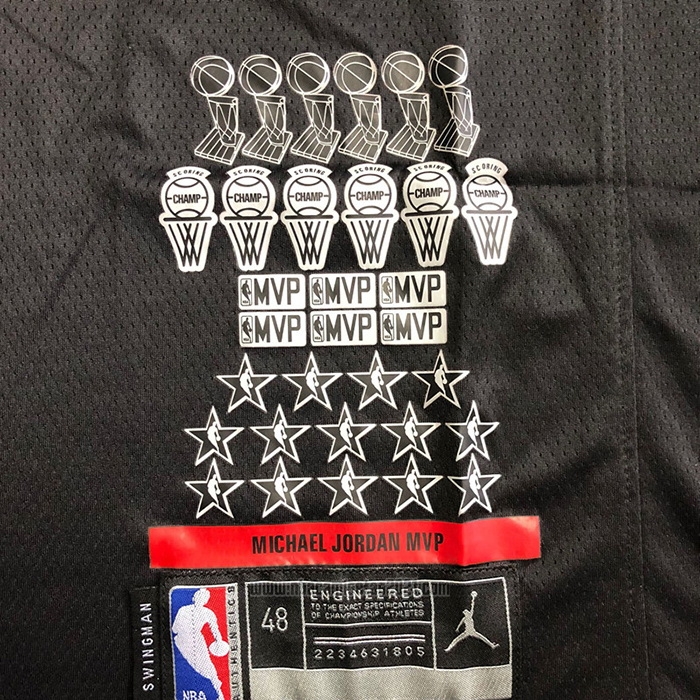 Camiseta Chicago Bulls Michael Jordan #23 MVP Negro